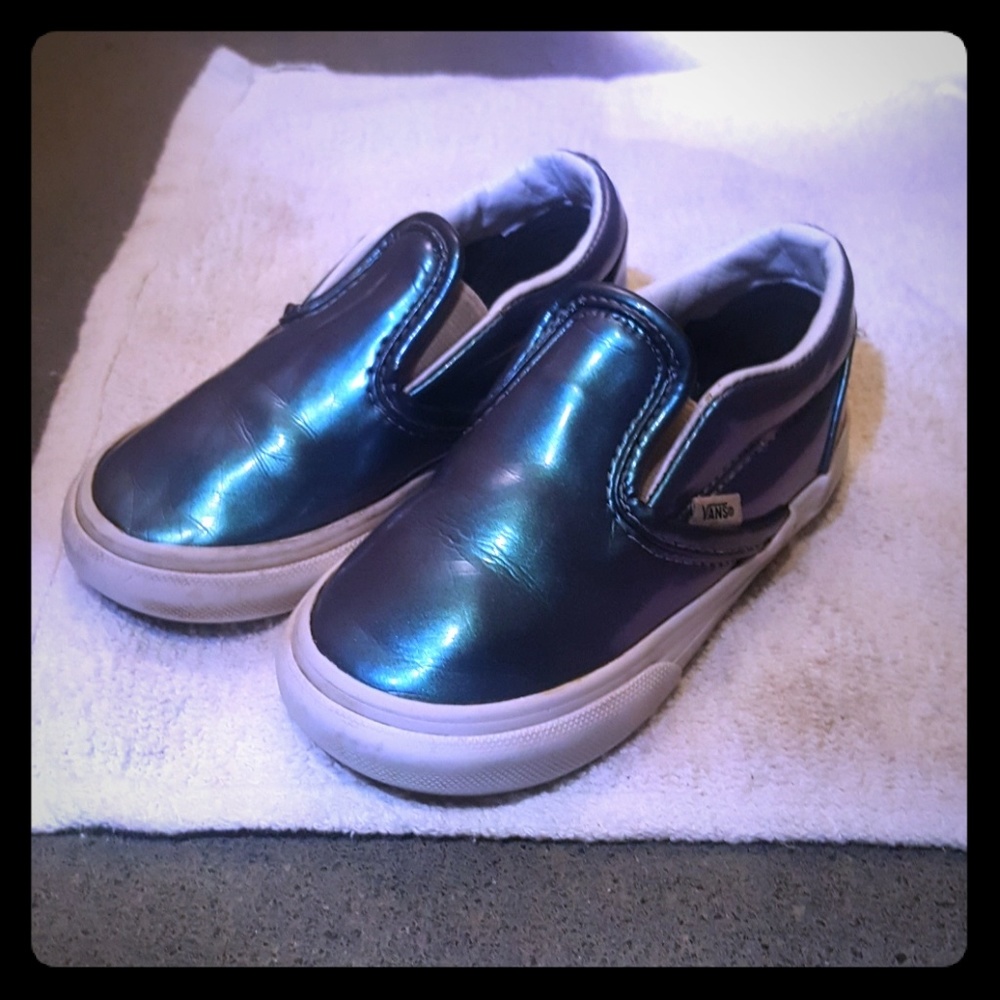 Shiny blue vans